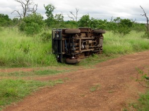 by the elephant overturned defender in the hlanew np swaziland