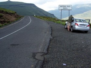 Olaf am Moteng Pass in Lesotho