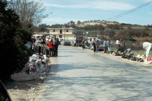 Markt am Straßenrand zwischen Gjirokastër und Berati